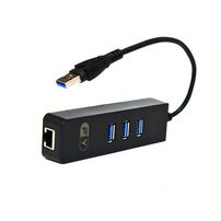 Hub usb 3.0 para rj45 com 3 usb 3.0 - 7813
