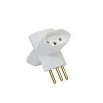 Adaptador tipo t (benjamim) 2p+t adp2-34 10a branco - 7789