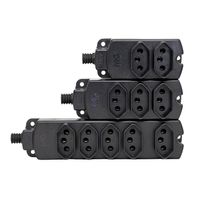 Regua de tomada multipla cb 3 tomadas - 20a s/ cabo preto 2p+t tmu3-320 - 7787