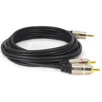 Cabo p2 stereo para 2 rca