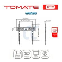 Suporte fixo p/tv lcd/led 32"-65" mt19 - 7759