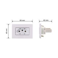 Tomada p/ moveis 2p+t 10a branco nbr 14136 - 7668