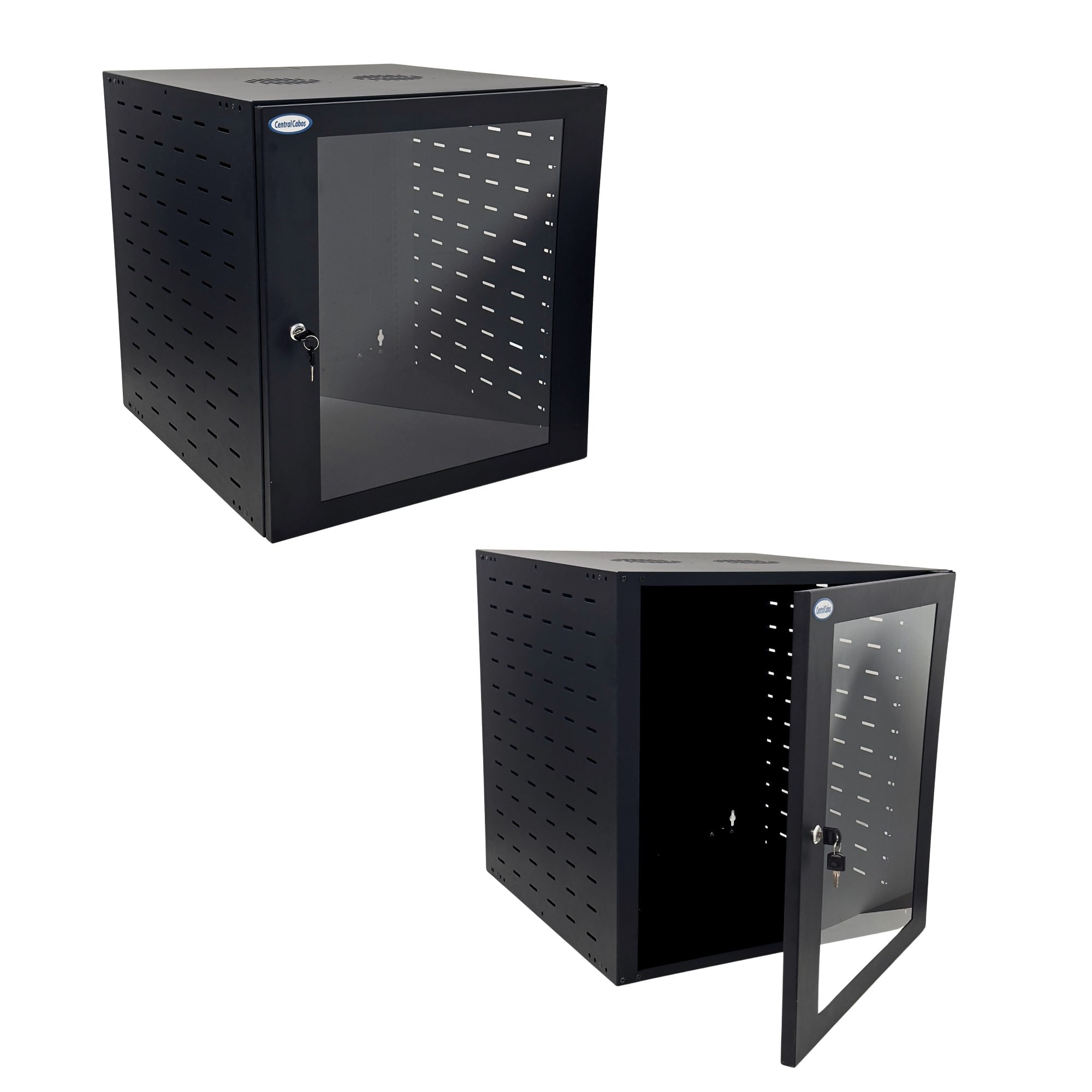 Mini rack parede 12us - Central Cabos