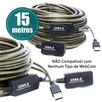 Cabo extensor usb 2.0 amplificado 15 metros - 4229