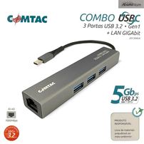 Hub Usb-c 3 Portas Usb e 1 lan higabit - 9454 - 7928