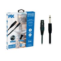 Cabo p10 mono / xlr (canon) femea tr-w 2 metros (018-0142) - 7992