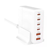 Kit Carregador Turbo 80w com 4 Portas tipo C e 2 USB + Cabo Tipo C TT-8061C - 8095