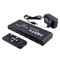 Switch HDMI 4K 5x1 com Controle Remoto e Fonte de Energia - Troque Entre 5 Dispositivos - 8048