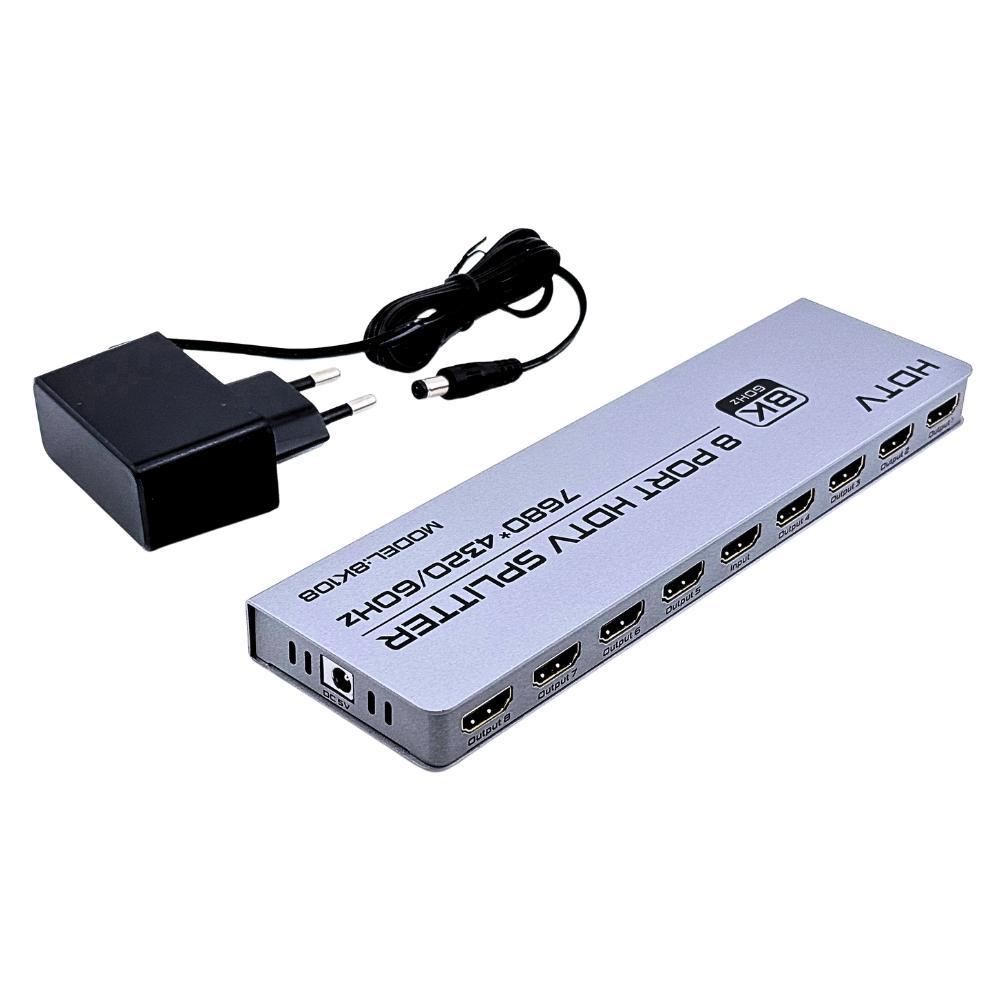Splitter HDMI 8K 1 Entrada / 8 Saídas 8K108 - Central Cabos