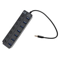 HUB USB 3.0 7 Portas com LED e Botão Liga/Desliga  - Alta Velocidade - 8116