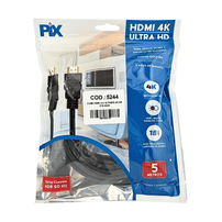 Cabo hdmi 2.0 19 pinos 4k 5m 018-2225 10 unidades