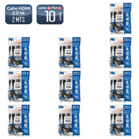 Cabo hdmi 2.0 19 pinos 4k 2m 018-2222 10 unidades