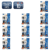 Cabo hdmi 2.0 19 pinos 4k 1m 018-2221 10 unidades - 5216_10