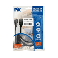 Cabo hdmi 2.0 19 pinos 4k 1m 018-2221 10 unidades - 5216_10