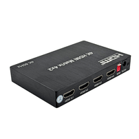 HDMI Matrix 4x2 com Saída Óptica e 3.5mm – 4 Entradas para 2 Saídas – 4K@60Hz – 7870