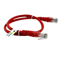 Patch Cord CAT.5e UTP 0,5m Vermelho – 100% Cobre - 7877