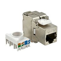 Keystone RJ45 CAT.6A Blindado Tipo IDC – T568A/B, Corpo Metálico - 7962