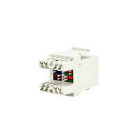 Conector Keystone RJ45 CAT.6 180º Branco – Seclan com Tampa Anti Poeira - 7793