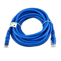 Patch Cord CAT.6 UTP 5m Azul – 100% Cobre, Conectores RJ45 Moldados - 7690