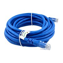 Patch Cord CAT.6 UTP 5m Azul – 100% Cobre, Conectores RJ45 Moldados - 7690