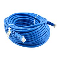 Patch Cord CAT.6 UTP 15m Azul – 100% Cobre, Conectores RJ45 Moldados - 7707