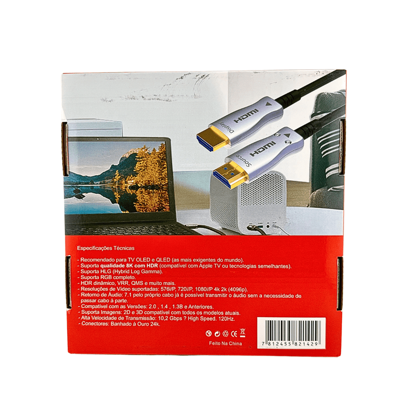 CABO HDMI 2.1 8K 10MTS -FIBRA OPTICA- LTS - 7640 -4-