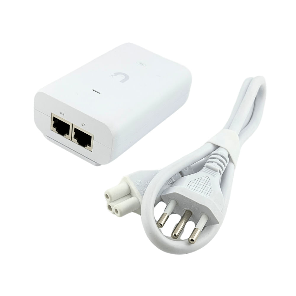 Injetor PoE+ 48V 30W U-PoE+-BR Ubiquiti - Central Cabos