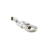 Cabo Micro USB + USB A Macho - 5Gbps, Flat, 1,20m, Branco (018-0041) - 7977