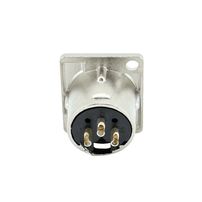 Conector XLR Macho de Painel 3 Pinos para Áudio Profissional - 8099