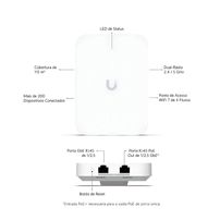 Access Point UniFi U7 In-Wall (U7-IW) – Wi-Fi 7, 2.5GbE c/ switch embutido e PoE pass-through - 8199