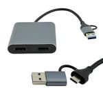 Adaptador hub usb3.0/tipo-c 4 em 1 - 2 hdmi / usb 3.0 / tipo c