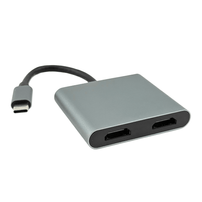 Hub USB-C 4 em 1 – 2× HDMI 4K, USB 3.0 e USB-C PD 100 W - 8228