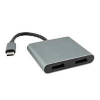 Hub USB-C 4 em 1 – 2× HDMI 4K, USB 3.0 e USB-C PD 100 W - 8228