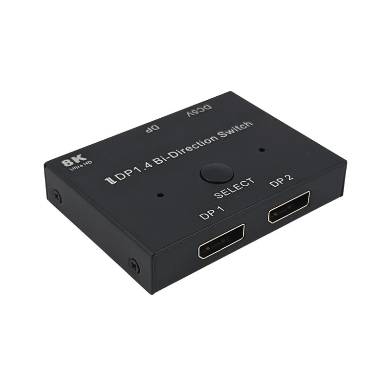 Switch displayport 2portas 8k bi-direcional