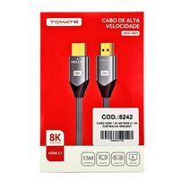 Cabo HDMI 2.1 8K com Malha 1,5 m – Tomate MHD-8001 - 8242