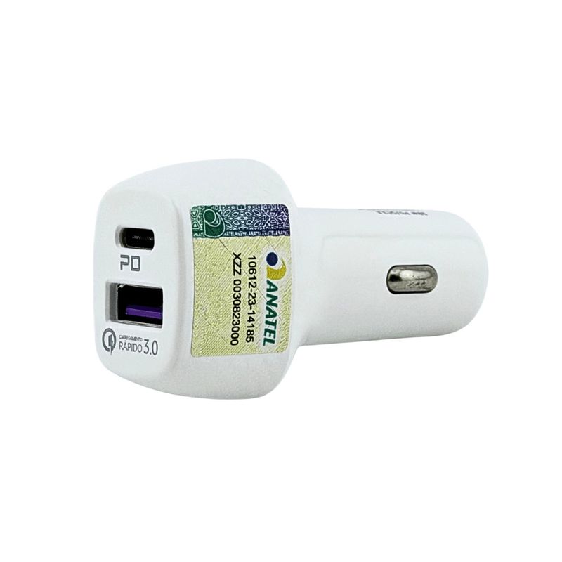 Kit carregador veicular 38w + cabo tipo c tc-3801uc