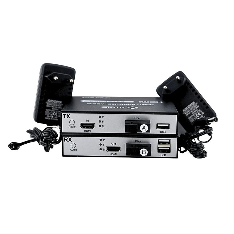 Extensor hdmi via fibra com kvm 20km - lt-sf20