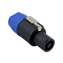 Conector Speakon 4 Vias Macho Azul para Áudio Profissional - 8218