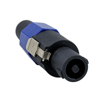 Conector Speakon 4 Vias Macho Azul com Capa para Áudio Profissional - 3218