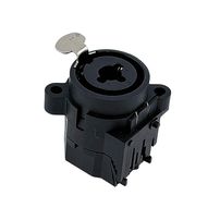 Conector de Painel Combo XLR Fêmea + P10 (1/4") Fêmea para Áudio Profissional - 8216