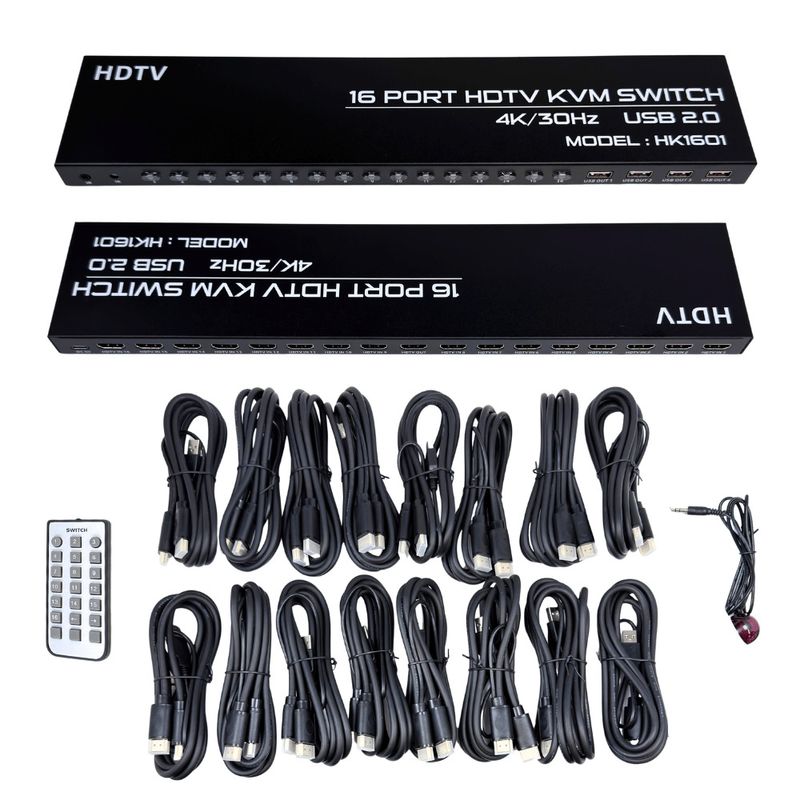 Switch kvm 16 portas hdmi 4k