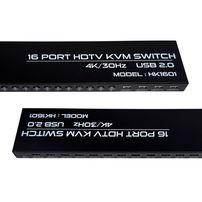Switch KVM HDMI 4K 16 Portas HK1601 - USB 2.0, Controle IR - 8197