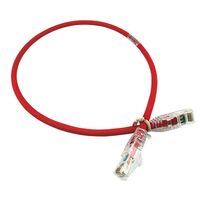 Patch Cord Cat6 0,5 m Vermelho (Cobre) - UTP, RJ45 Banhado a Ouro, Certificado - 6826