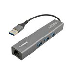 Hub usb - 3 portas usb 3.2 e 1 lan gigabit - 9466