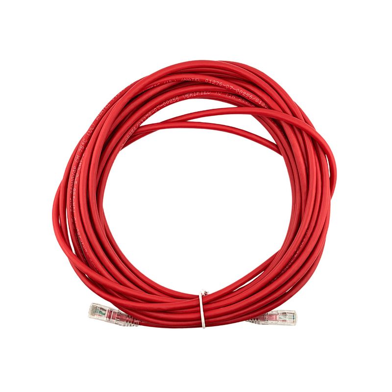 Patch cord u/utp cat6 cm 8,00 mts vermelho multilan (35129101)