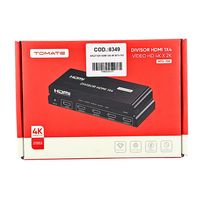 Splitter HDMI 1x4 4K MTV-705 - 1 entrada para 4 saídas, distribuição 4K, plug and play - 8349