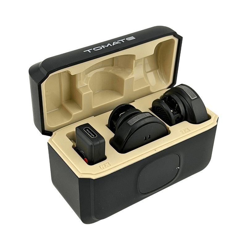 Conjunto de microfones de lapela sem fio com 2 microfones mt-2223c