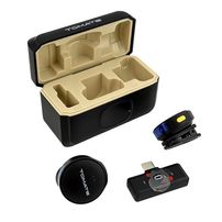 Conjunto de Microfones de Lapela Sem Fio Tomate MT-2223C — 2,4 GHz, 2 transmissores (TX) + 1 receptor (RX) - 8347