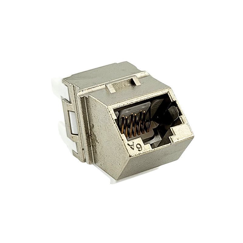 Keystone rj45 gigalan cat6a industrial blindado angular - prata (35060513)