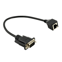 Cabo Adaptador Serial DB9 Macho para RJ45 Fêmea com Rabicho - 8221
